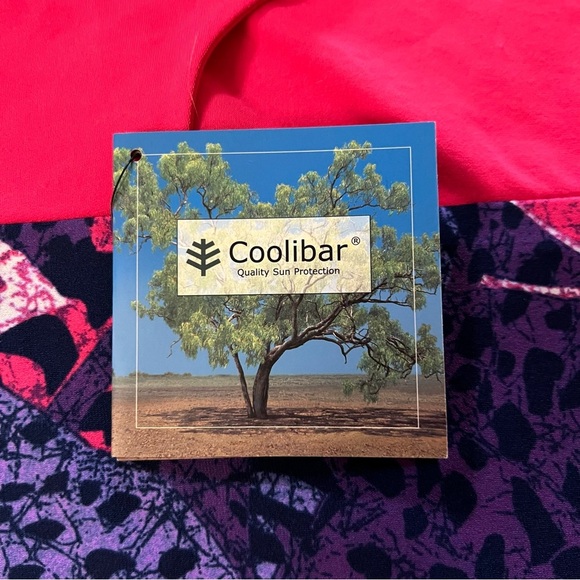 NWT Coolibar UPF 50+ Pink Purple Floral Halter Neck Sun Dress size medium - Picture 4 of 11